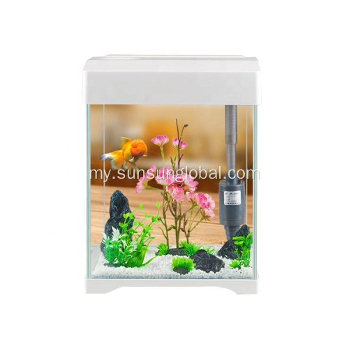 Sunsun သေးငယ်သော မှန်စားပွဲစားပွဲ Aquarium Foldable Fish Tank